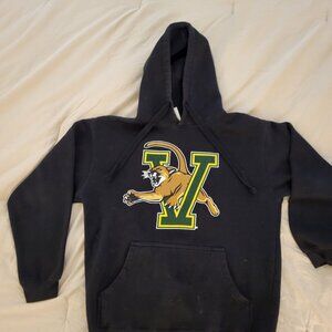 University Of Vermont Black Hoodie With School Logo Size Medium